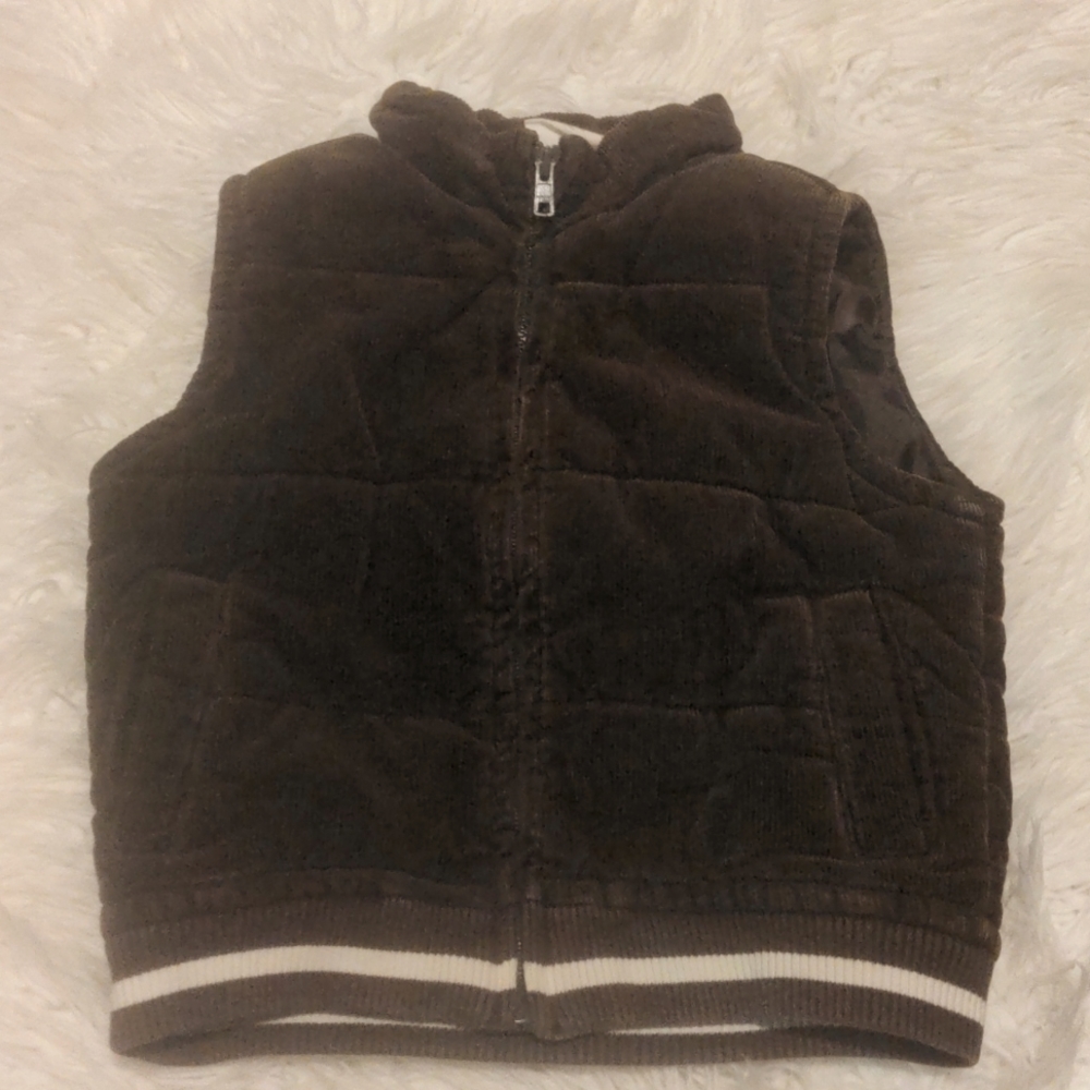 Crazy 8 Brown Corduroy Padded Vest 2-3 years
